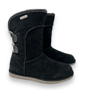 EMU Australia “Charlotte” Black Sheepskin Suede Leather Boots Women’s Size 7